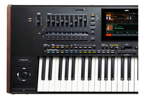 Teclado Korg PA5x 61, 61 teclas, arranjador profissional, cor preto