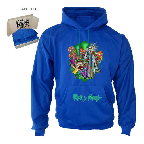 Imagen 9 de 10 de Buzo Hoodie Personalizado Rick & Morty Saco Unisex Estampado