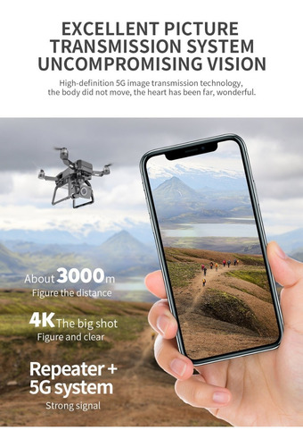 Imagen 5 de 6 de Drone Sjrc F7 Pro 4k Con Gimbal 3 Ejes 3km Alcance Legales