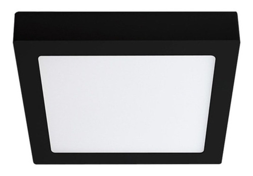 Panel Plafon Led 18w Cuadrado Negro Frio 6000k Macroled