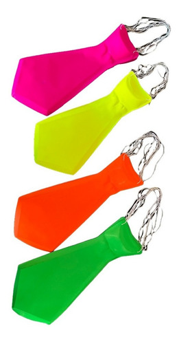 50 Corbata Plastico Barata Colores Neon Fiesta Boda Batucada