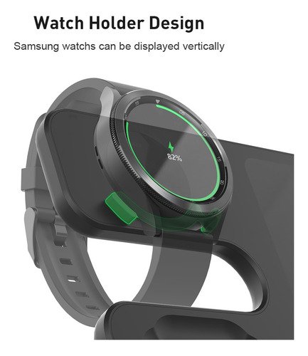 Imagen 3 de 9 de Soporte Cargador Inalámbrico 3 En 1 Para Samsung