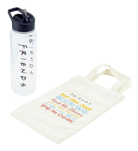 Friends Water Bottle And Tote Gift Set V2