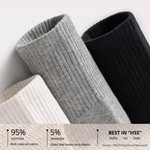 5 Pares De Calcetas De Algodón Para Hombre