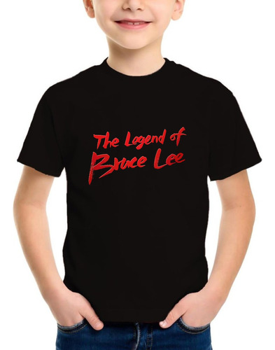 Remera Niño The Legend Of Bruce Lee Algodón Negra 