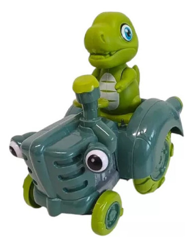Vehiculo Dino Tractor Con Luz Y Sonido Movimiento Shp Tuni Color Dino Verde Claro