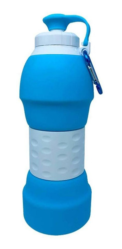 Garrafa Silicone Retrátil - 580ml Azul