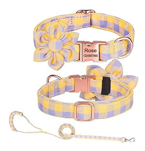 Collar De Flores Y Correa Para Perros Masculinos R2gyc