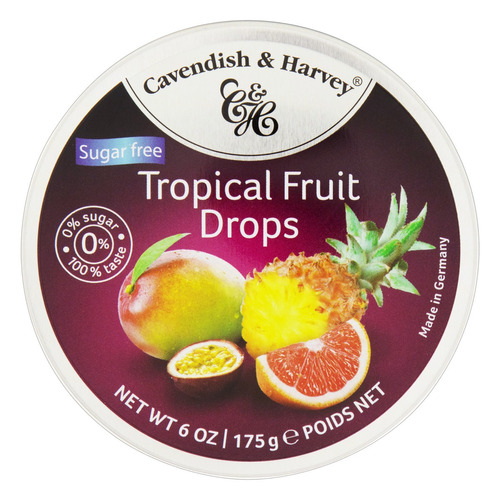 Bala Cavendish & Harvey frutas tropicais sem glúten 175 g 