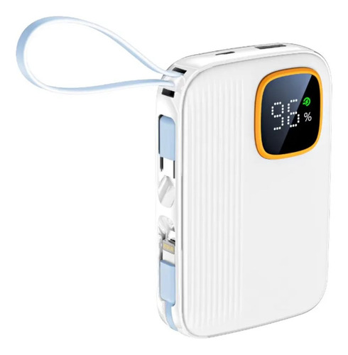 Power Bank Carregador Portátil Turbo Rápido 10000mah 22.5w Cor Branco