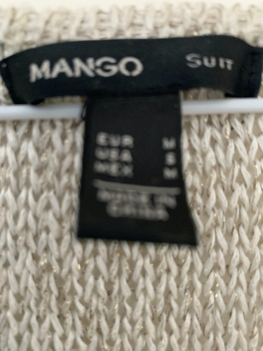 Prenda De Hilo Calado Mango Para Un Look Elegante Gris Claro M
