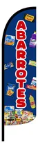 Comprar Bandera Publicitaria Abarrotes Azul. (4x1 Metros) Completa Abarrotes Azul