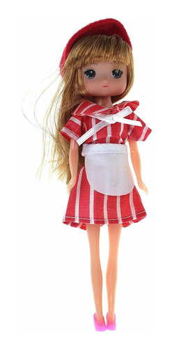 Juguete Carrito De Hamburguesa Mini Muñeca Y Accesorios