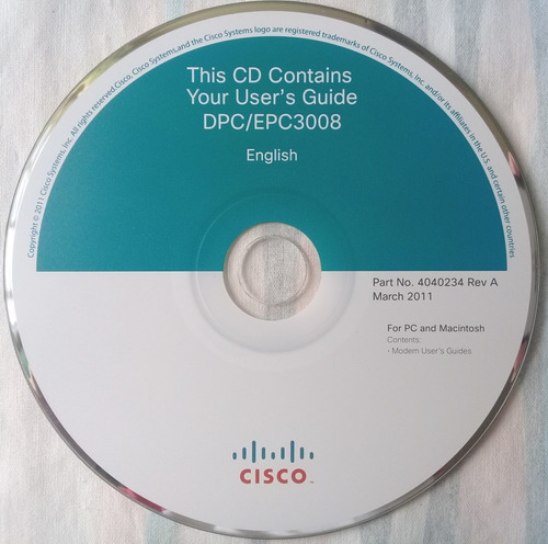 Cd Original Instalación Modem Cisco Modelos Dpc Y Epc 3008