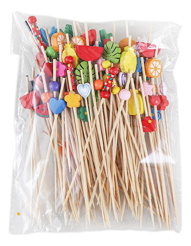 100 Palillos Para Comida De 4,7 Pulgadas, Palitos De Cóctel