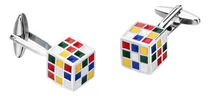 Comprar 2pcs Moda Masculina Abotoaduras Coloridas Camisa Cubo