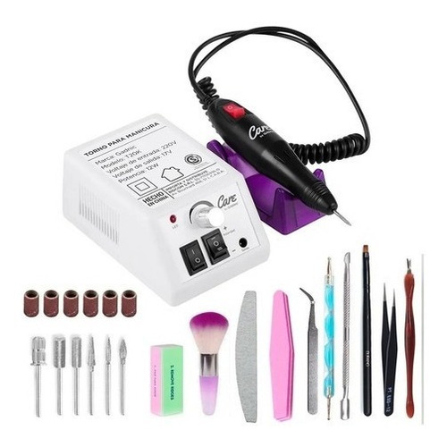 Torno De Uñas Manicura Profesional Pedicuria + Kit Gadnic