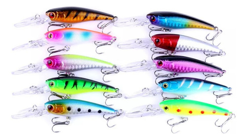 Carnada De Pesca En Plástico Abc, Mxfck-002, 2pzas, 8cm, Col