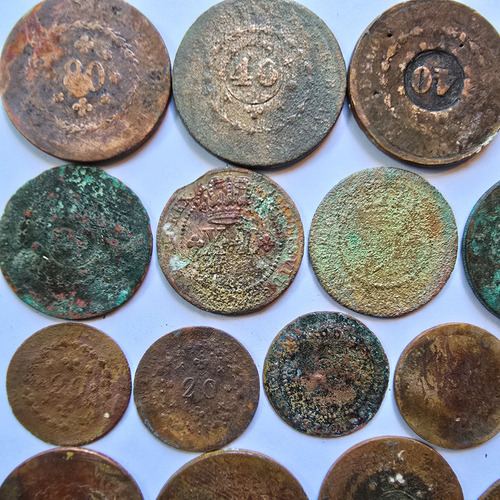 32 Moedas De Cobre Brasil Colônia E Império Xl Réis 80 Réis (Usado)
