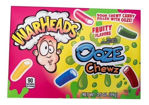 Dulces Warheads Sour Chewy Con Ooze Chewz Fruity Flavors