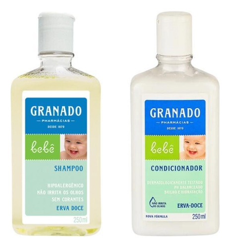 Kit Shampoo + Condicionador Granado Erva Doce 250ml Cada