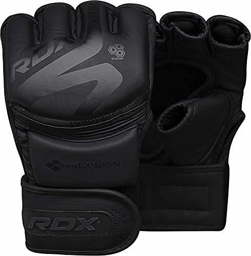 Rdx Mma Guantes Noir, Cuero Maya Hide, Palma Ventilada Con C