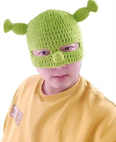 Sombrero Y Máscara Verde Cabeza Completa Union Power, Shrek