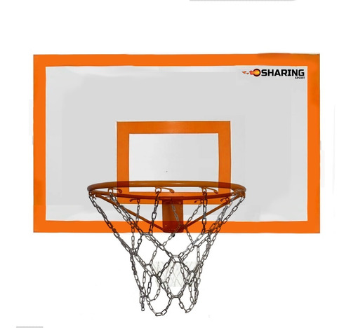 Imagen 2 de 7 de Tablero Basket Exterior + Aro Reforzado Macizo + Red Cadena