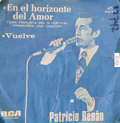 Vinilo Single De Patricio Renan Vuelve ( D-63