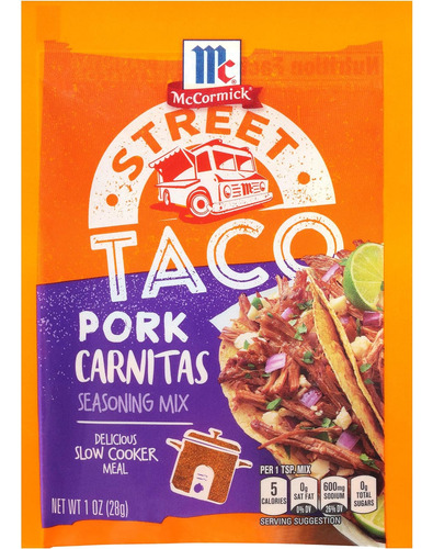 Mccormick Street Taco Pork Carnitas Seasoning Mix, 1 Oz