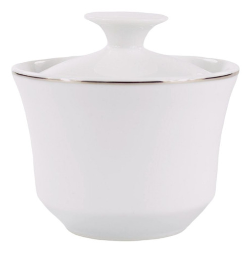 Açucareiro Porcelana Schmidt - Dec. Itamaraty Filetado Prata