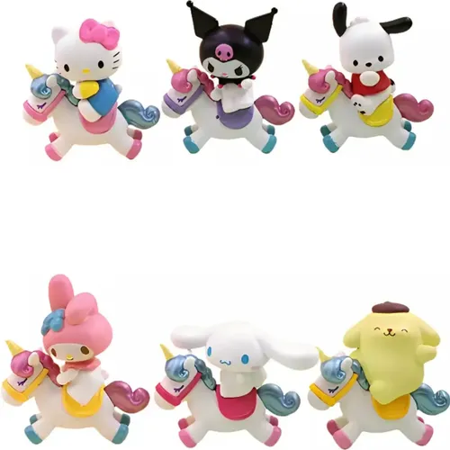 A Conjunto De 6 Figuras Sanrio Hello Kitty Kuromi 2026