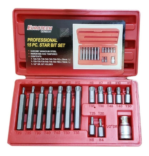 Juego Puntas Torx Grandes Profesional 15 Piezas Oferta!!!