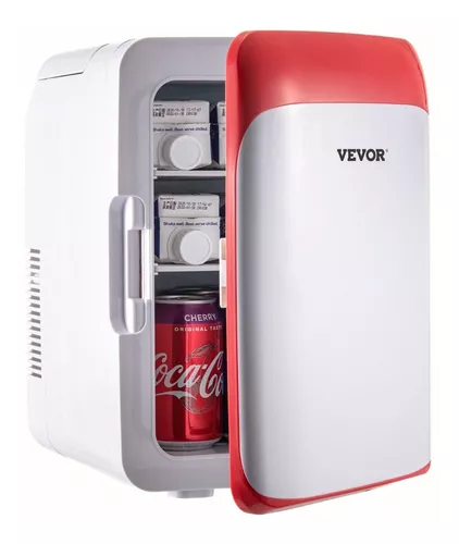 Vevor Mini Refrigerador Pequeño Portátil 12v 45w 10l Rojo