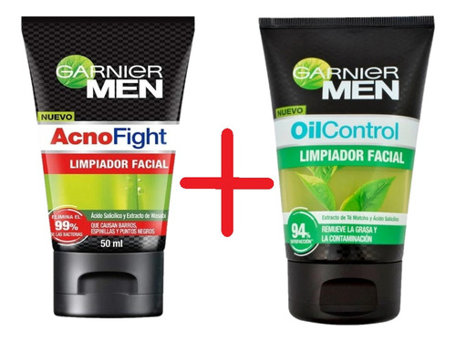 Garnier Men Pack Oil Control + Acno Fight Limpiador Facial