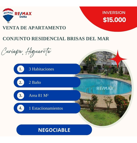 Venta De Apartamento Conjunto Residencial Brisas Del Mar En Higuerote,   Via Curiepe.