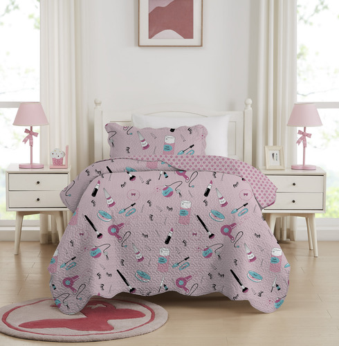Kit Colcha Cama Infantil Cobre Leito 2 Peças Dupla Face