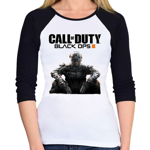 Baby Look Raglan Call Of Duty Black Ops Iii 3/4