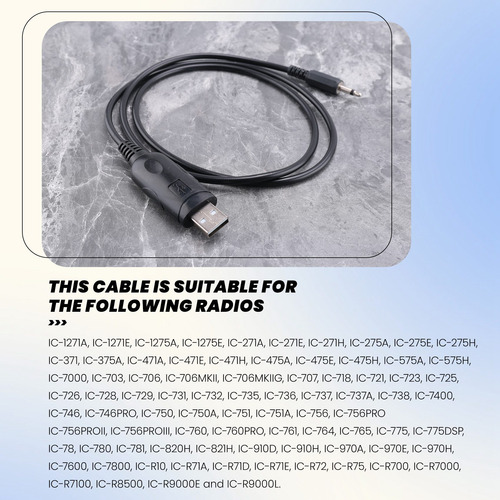 Cable De Interfaz Ci-v Cat Para Radio Ct-17 Ic-706 Con Cd-f