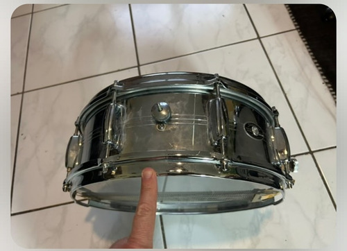 Tambor Slingerland Gene Krupa Sound King 70s 14x5,5 Ludwig Plateado (Usado)