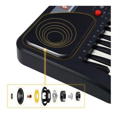 Imagen 5 de 5 de Teclado Musical De 61 Teclas Graba Tonos Ritmos Microfono