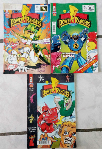 3 Revistas Comics Power Rangers De 1997