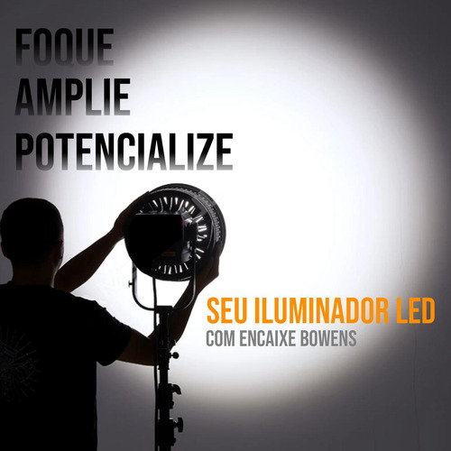 Fresnel Godox Fls10 Bowens Com Abas Para Led Amaran Aputure Cor Da Estrutura Preto Cor Da Luz Quente, Fria Ou Rgb 110v/220v