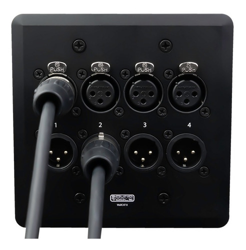Soundtools Wallcat 8 Negro Placa De Pared Xlr M/h Wc851b