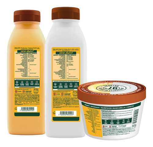 Kit Garnier Fructis Hair Food Coco Rutina Completa Pelo Daña