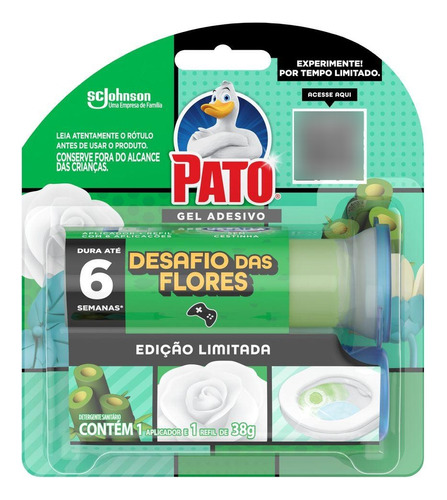 Deterg San Pato Gel Ades Desafio Flores C/aplic E Refil 38g