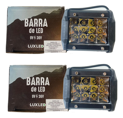 Kit X2 Barra Led Multi 12 Led De 1.5 Watts Epistar 18w Cut