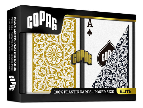 Rts De Poker Tmño Regulr Índice 1546 2 Mzos Negro Oro
