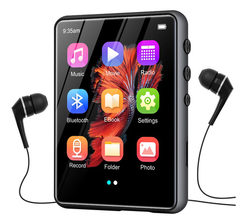 Reproductor De Mp3 De 64 Gb Con Bluetooth 5.0, Pantalla Tact