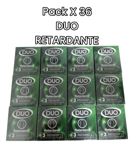 36 Preservativos Duo Retardante - Unidad a $2778